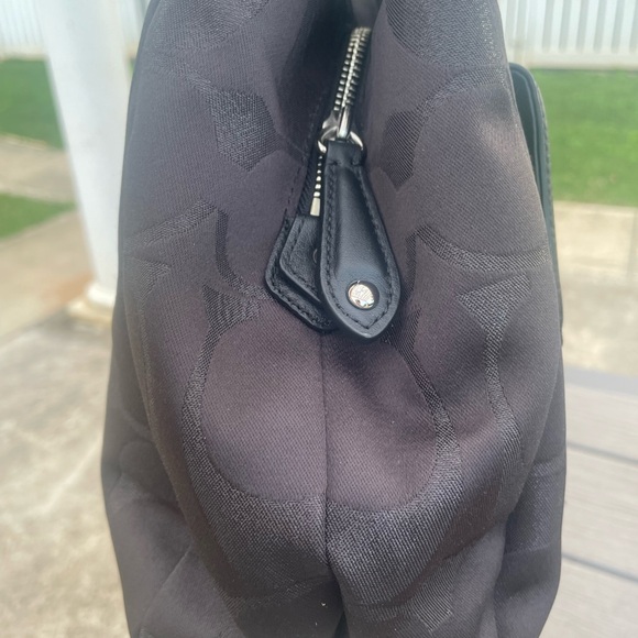 Coach Campbell Black Shoulder Bag with Silver Accents - Picture 4 of 8